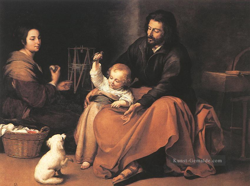 Die Heilige Familie 1650 Spanisch Barock Bartolome Esteban Murillo Ölgemälde